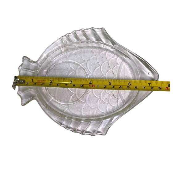Vintage Clear Glass Fish Snack Appetizer Plates - Lot Of 5 - Picture 6 of 7